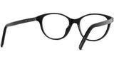 K Logo Black Oval Eyeglasses