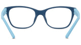 Kenzo Logo Blue Rectangular Eyeglasses