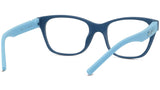 Kenzo Logo Blue Rectangular Eyeglasses