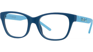 Kenzo Logo Blue Rectangular Eyeglasses