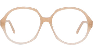 Curvy Pink Round Eyeglasses