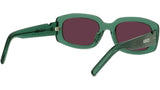 Youthful Energy Green Rectangular Sunglasses