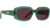 Youthful Energy Green Rectangular Sunglasses