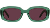 Youthful Energy Green Rectangular Sunglasses