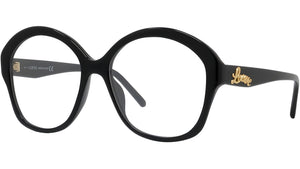 Curvy Black Round Eyeglasses