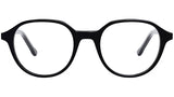 Youthful Energy Thin Black Round Eyeglasses