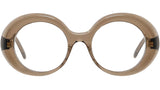 Curvy Grey Round Eyeglasses