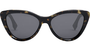 Lettering Dark Havana Cat Eye Sunglasses