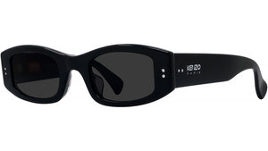 Boke Flower Black Rectangular Sunglasses