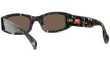 Boke Flower Havana Rectangular Sunglasses