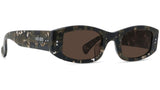 Boke Flower Havana Rectangular Sunglasses