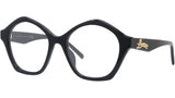 Curvy Black Geometric Eyeglasses