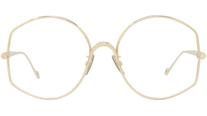 Slim Gold Round Eyeglasses