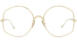 Slim Gold Round Eyeglasses