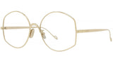 Slim Gold Round Eyeglasses