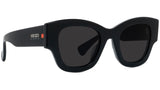 1970 Black Square Sunglasses