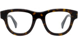 1970 Havana Geometric Eyeglasses