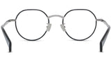 Boke Flower Silver Round Eyeglasses