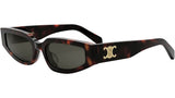 Triomphe Dark Havana Geometric Sunglasses