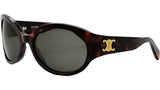 Triomphe Dark Havana Oval Sunglasses