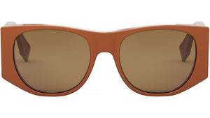 Baguette Brown Oval Sunglasses