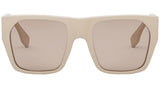 Baguette Brown Square Sunglasses