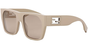 Baguette Brown Square Sunglasses