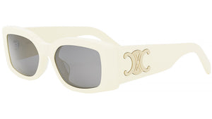 Triomphe Ivory Rectangular Sunglasses