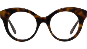 Curvy Havana Round Eyeglasses