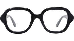 Curvy Black Geometric Eyeglasses