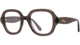 Curvy Brown Geometric Eyeglasses