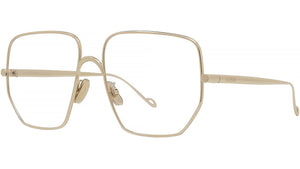 Slim Gold Geometric Eyeglasses