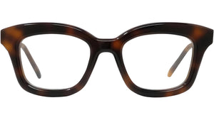 Curvy Havana Geometric Eyeglasses