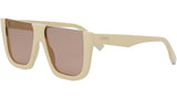 Fendi Way Yellow Square Sunglasses