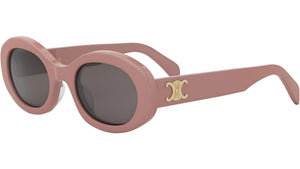 Triomphe Solid Rose Oval Sunglasses