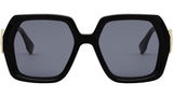 FF Diamonds Black Square Sunglasses