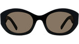 4G Black Oval Sunglasses