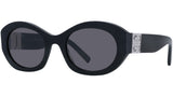 4G Black Oval Sunglasses