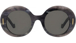 Anagram Black Oval Sunglasses