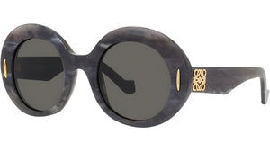 Anagram Black Oval Sunglasses