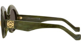 Anagram Green Oval Sunglasses