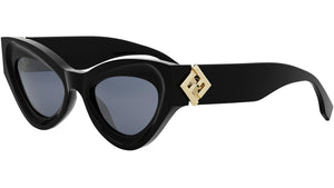 FF Diamonds Black Cat Eye Sunglasses