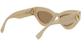 FF Diamonds Beige Cat Eye Sunglasses