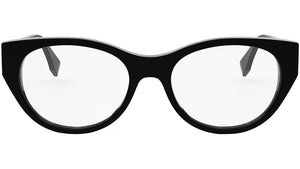 FF Diamond Black Oval Eyeglasses