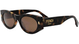 Fendi Roma FF Havana Oval Sunglasses