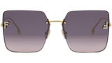 Fendi First Endura Gold Square Sunglasses