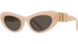 Slim Pink Oval Sunglasses