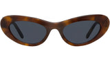 Slim Tortoise Oval Sunglasses