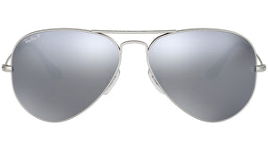 Aviator Mirror RB3025 019/W3 Matte Silver Grey