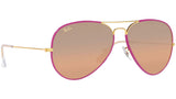 Aviator Full Color Legend RB3025JM 91963E Violet Silver Pink